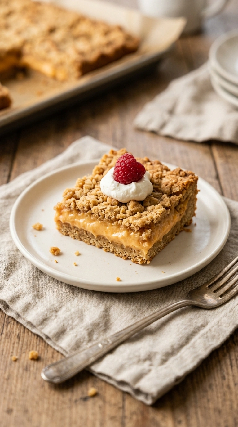 pumpkin cheesecake bars ready to serve