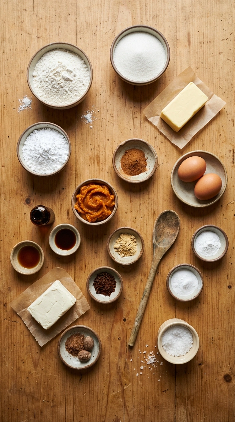 Ingredients for pumpkin cookies recipe