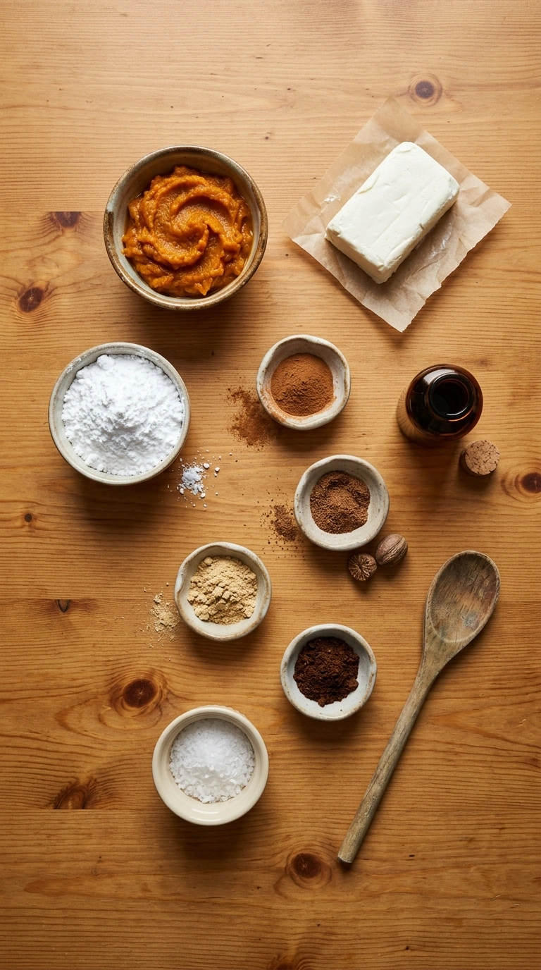 Ingredients for pumpkin dip recipe