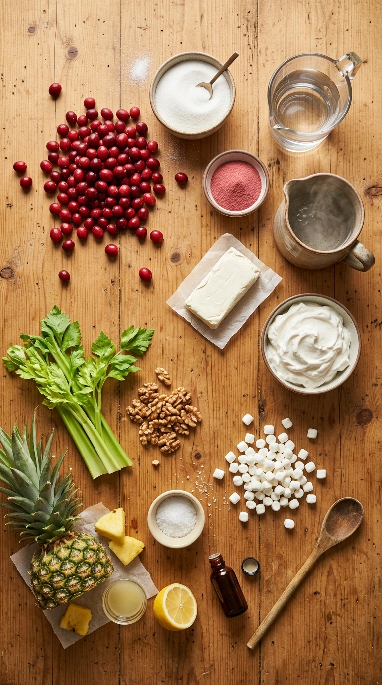 Ingredients for cranberry salad recipes