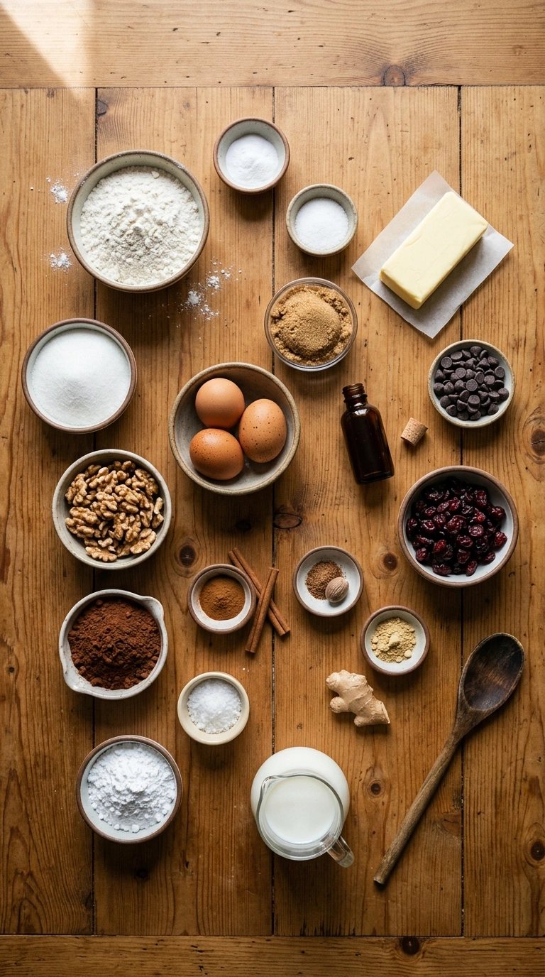 Ingredients for christmas cookies