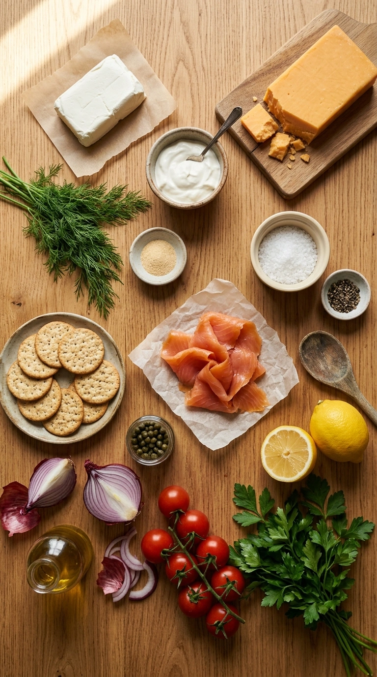 Ingredients for christmas appetizers