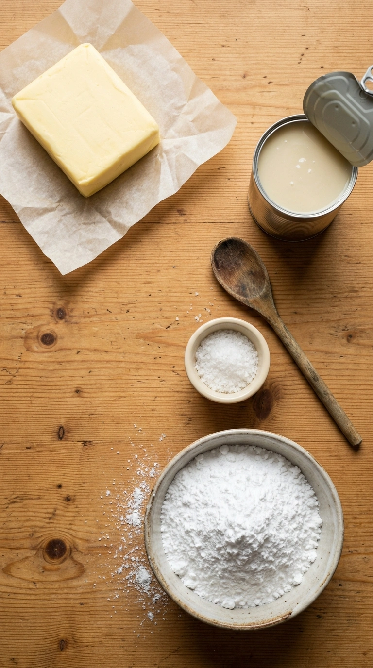 Ingredients for christmas fudge recipe