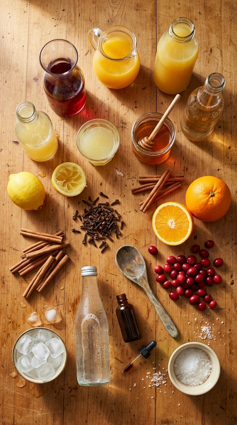Ingredients for christmas punch recipe