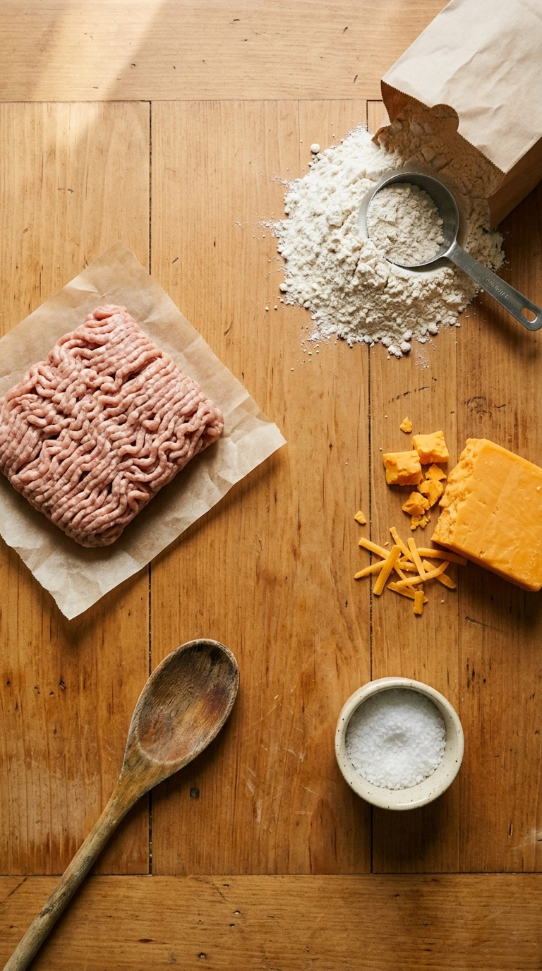 Ingredients for sausage balls