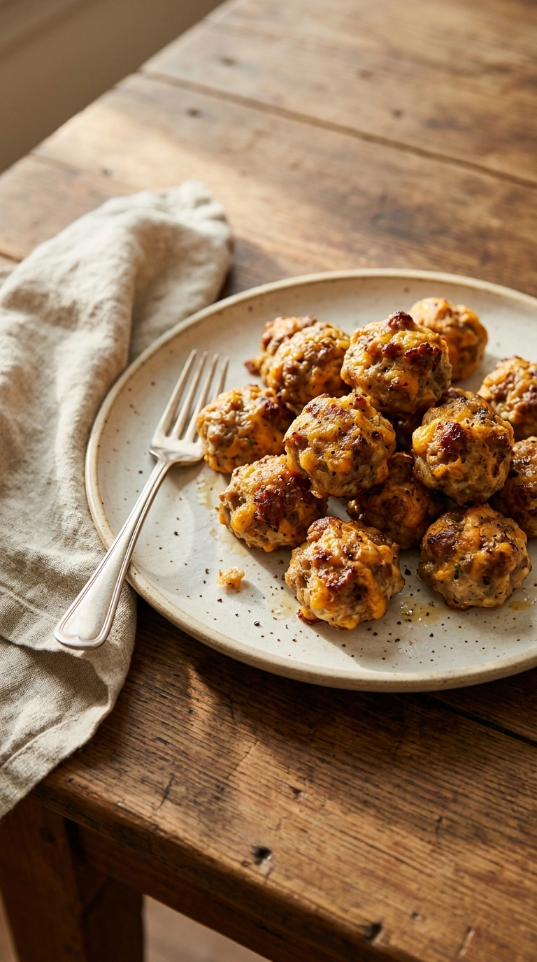 sausage balls ready to serve