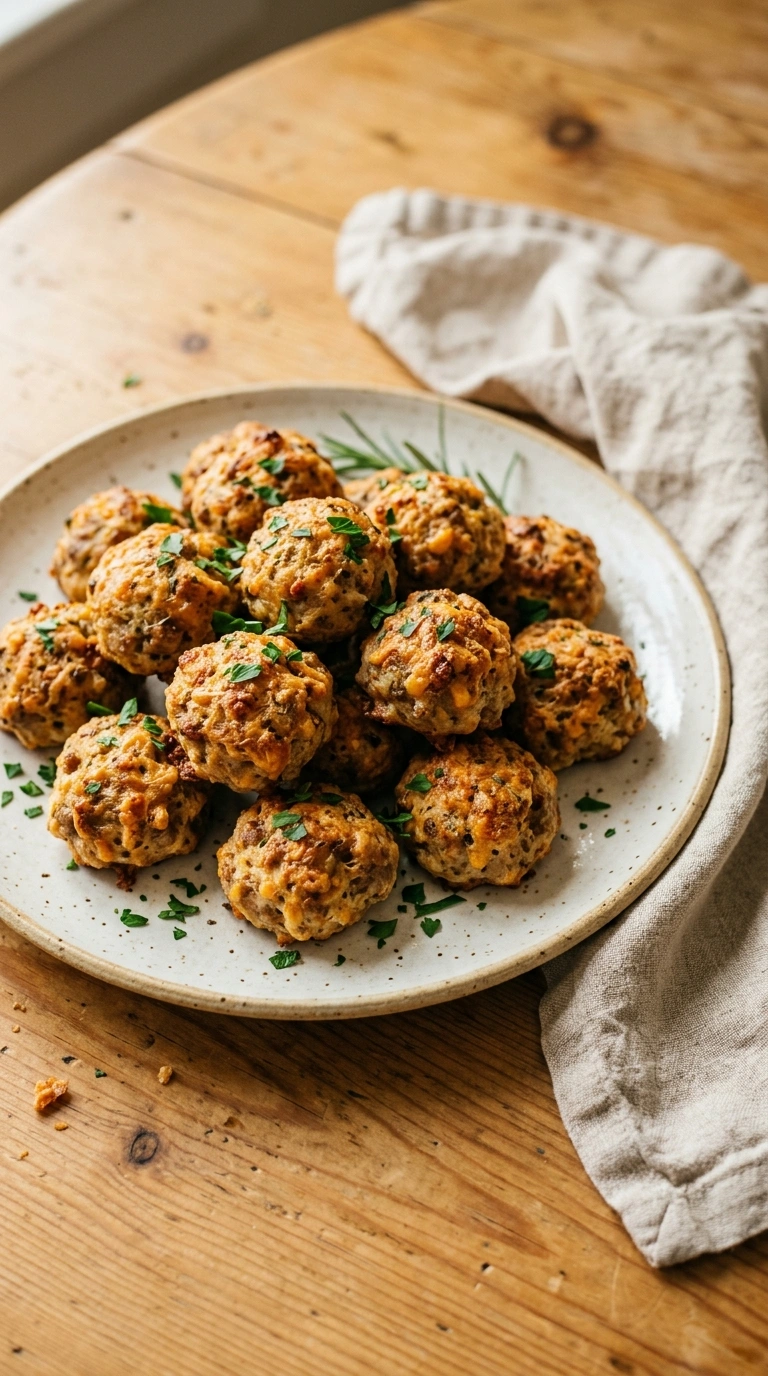3 Ingredient Sausage Balls That Disappear Fast