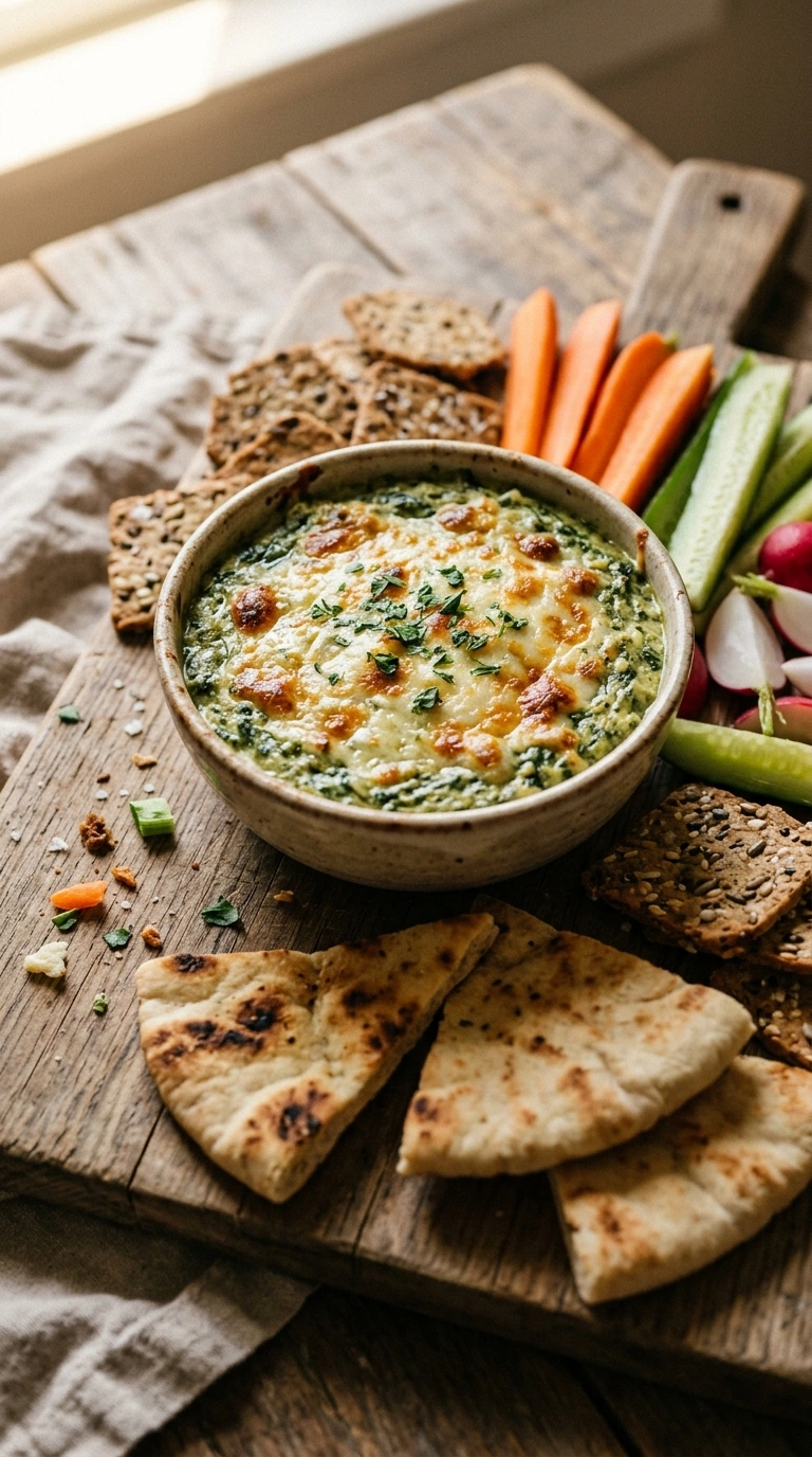spinach artichoke dip ready to serve