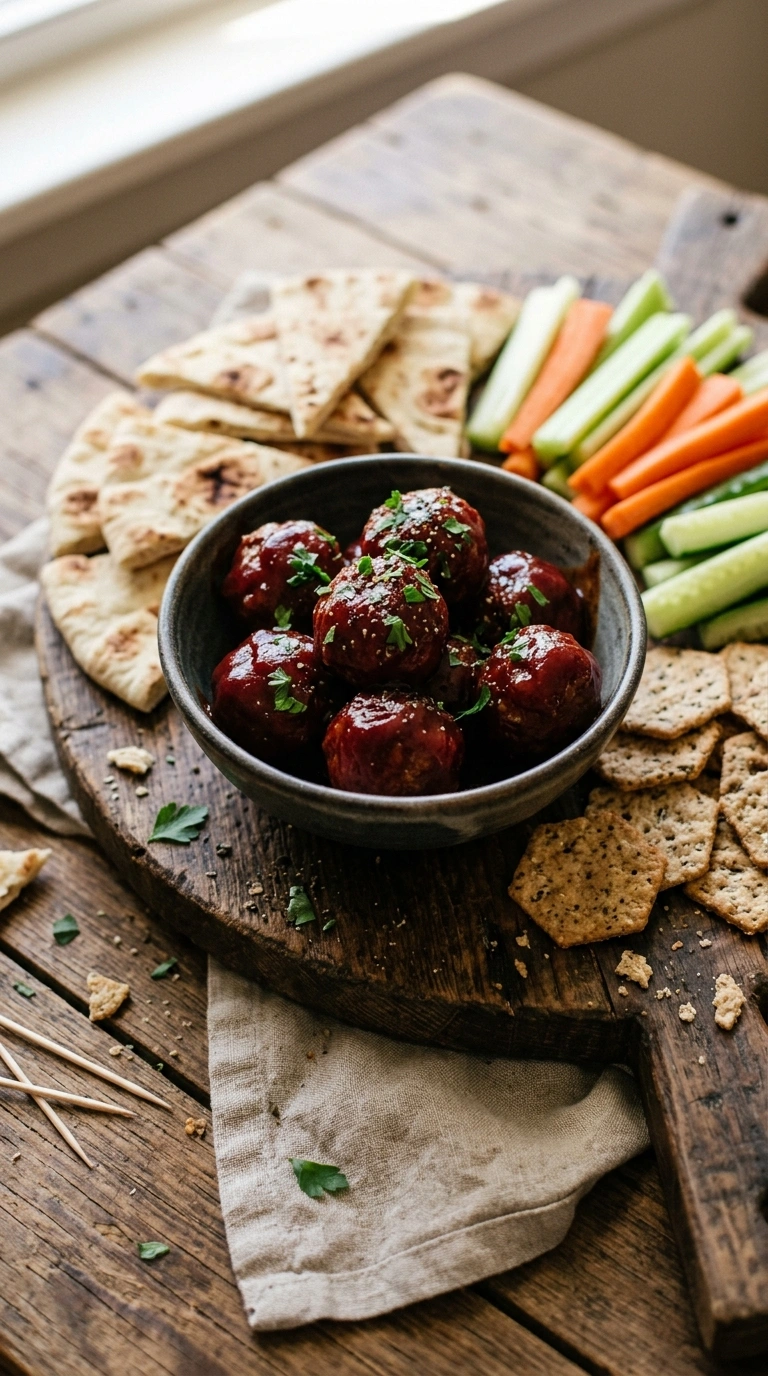 meatball appetizer ready to serve