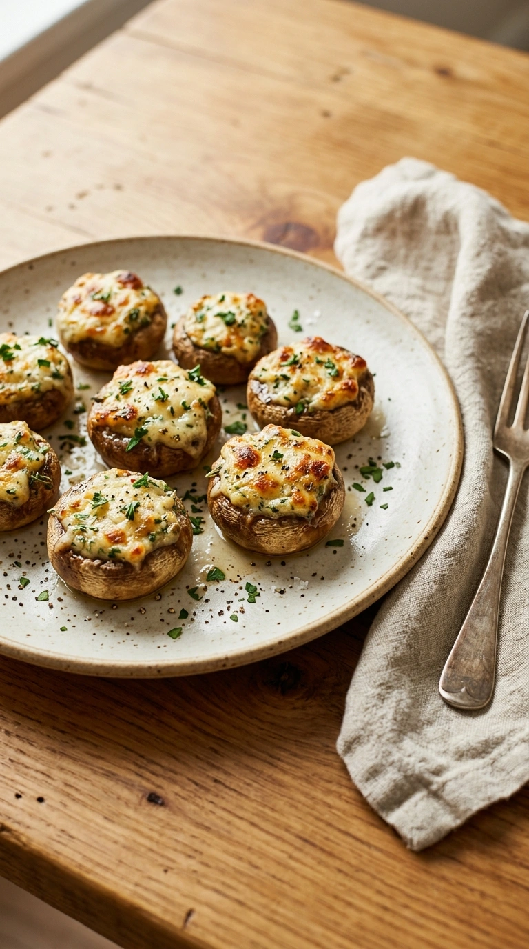 Easy Stuffed Mushrooms With Cream Cheese and Herbs