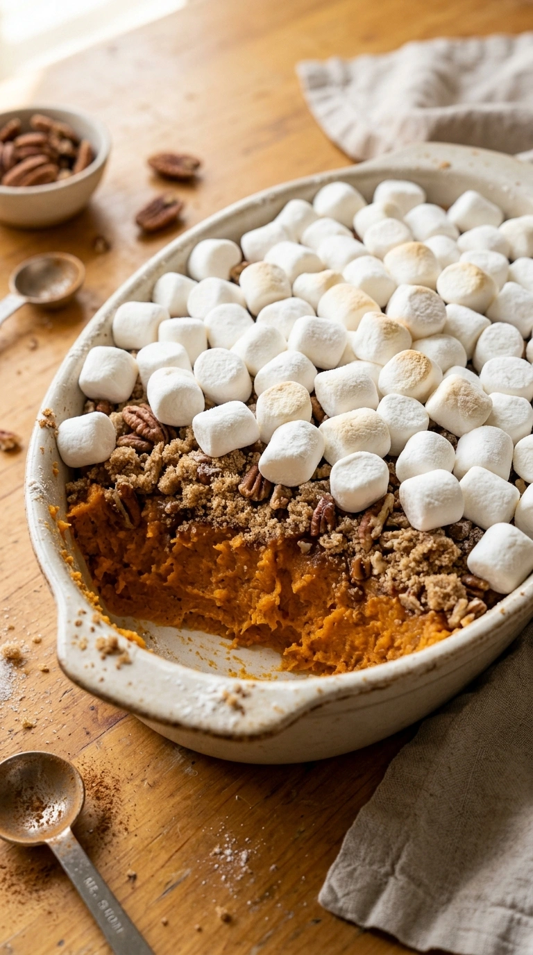 Cooking instructions for sweet potato casserole