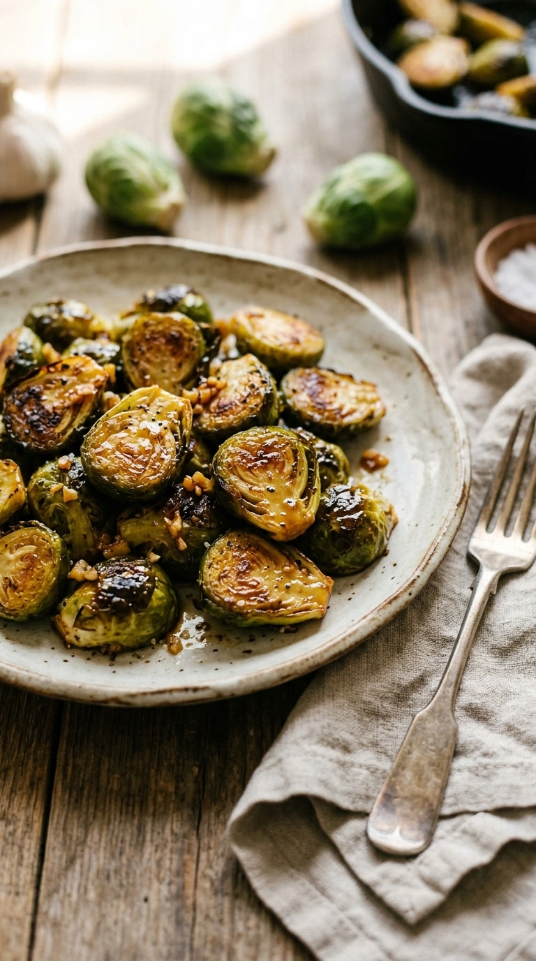 roasted brussels sprouts ready to serve