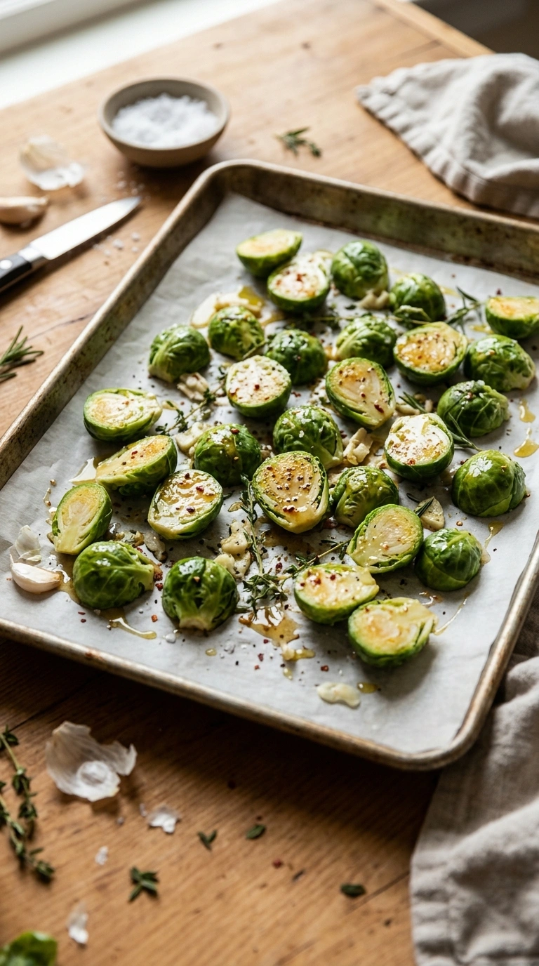 Cooking instructions for roasted brussels sprouts