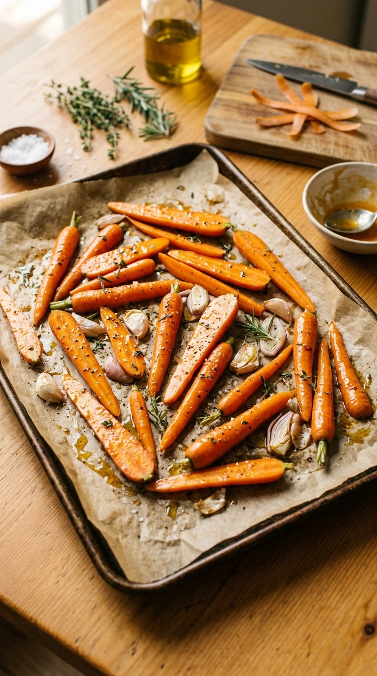Cooking instructions for roasted carrots