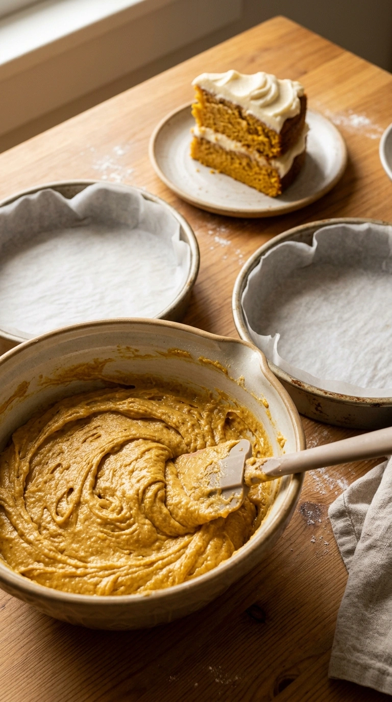 Cooking instructions for pumpkin spice cake