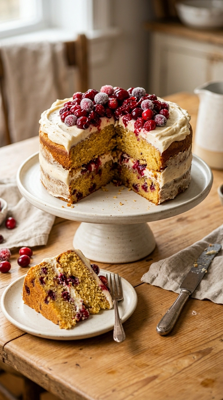 Cranberry Orange Cake for Christmas