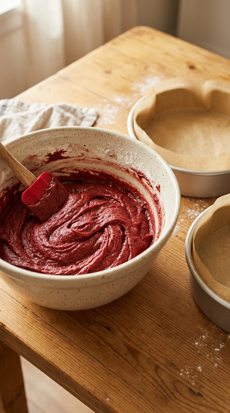 Cooking instructions for red velvet cake