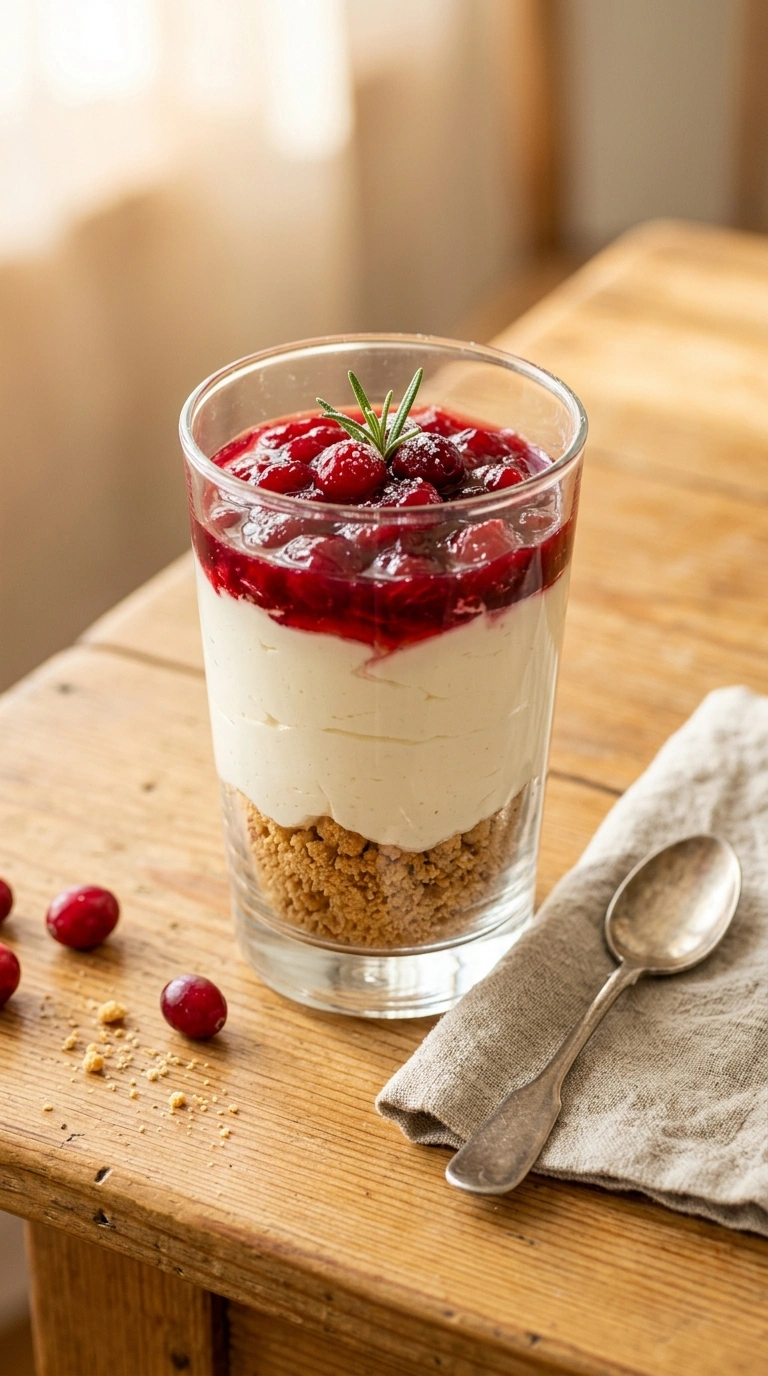 No Bake Cranberry Cheesecake for the Holidays