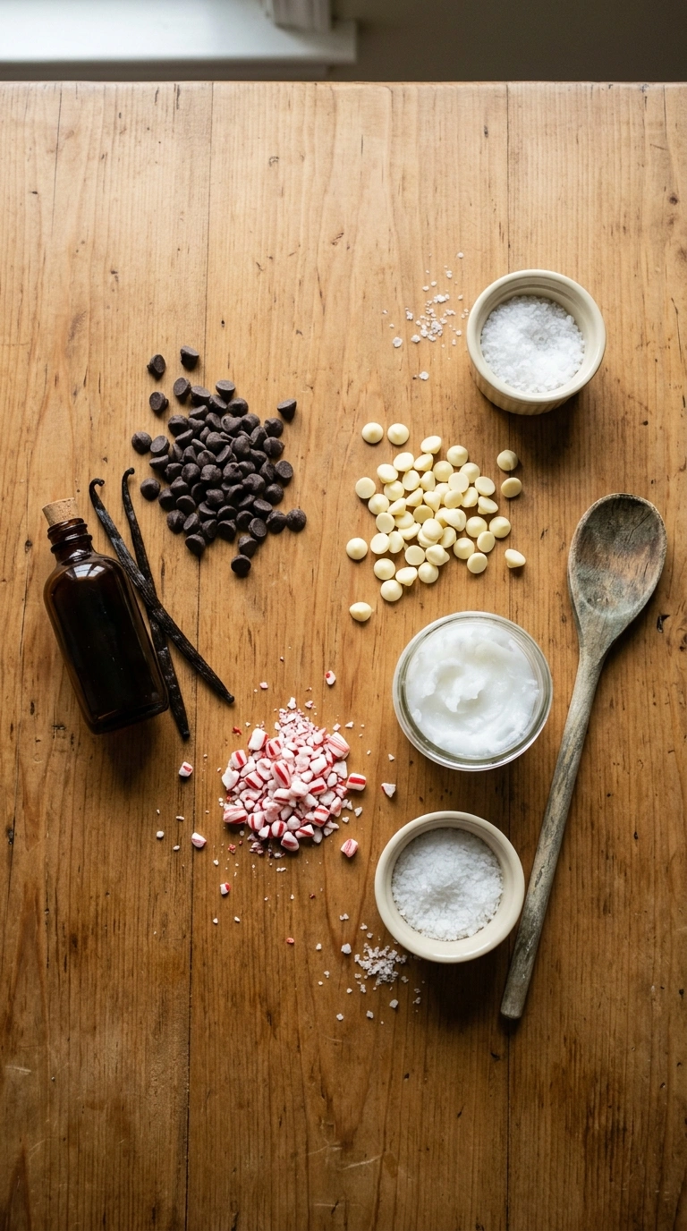 Ingredients for peppermint bark
