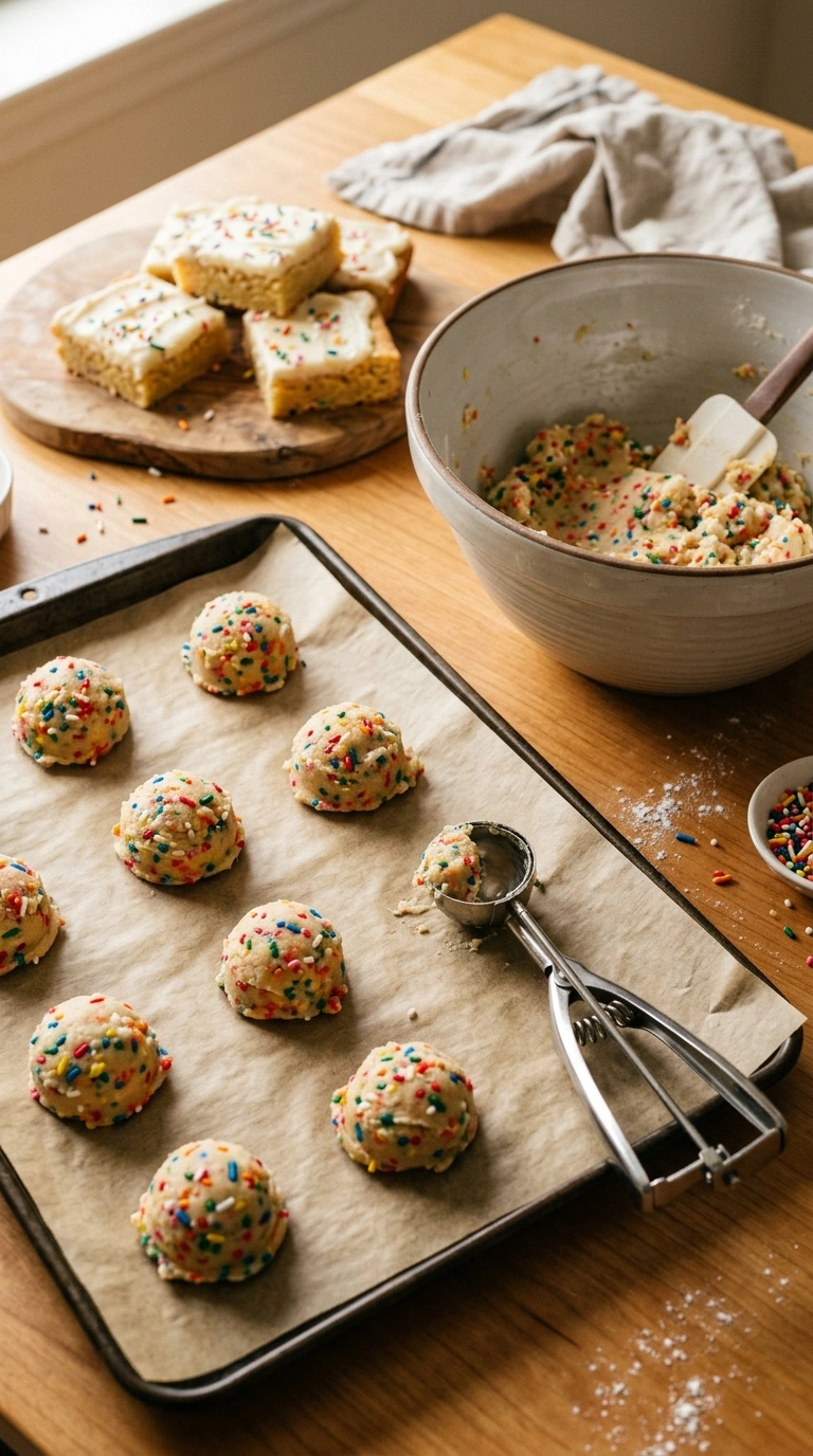 Cooking instructions for sugar cookie bars
