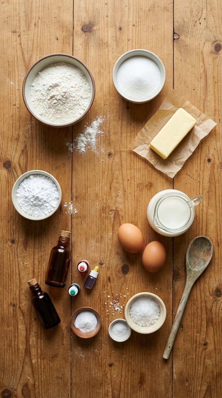 Ingredients for sugar cookie bars