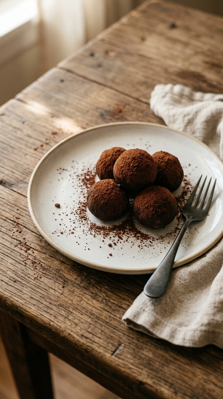 chocolate truffles ready to serve