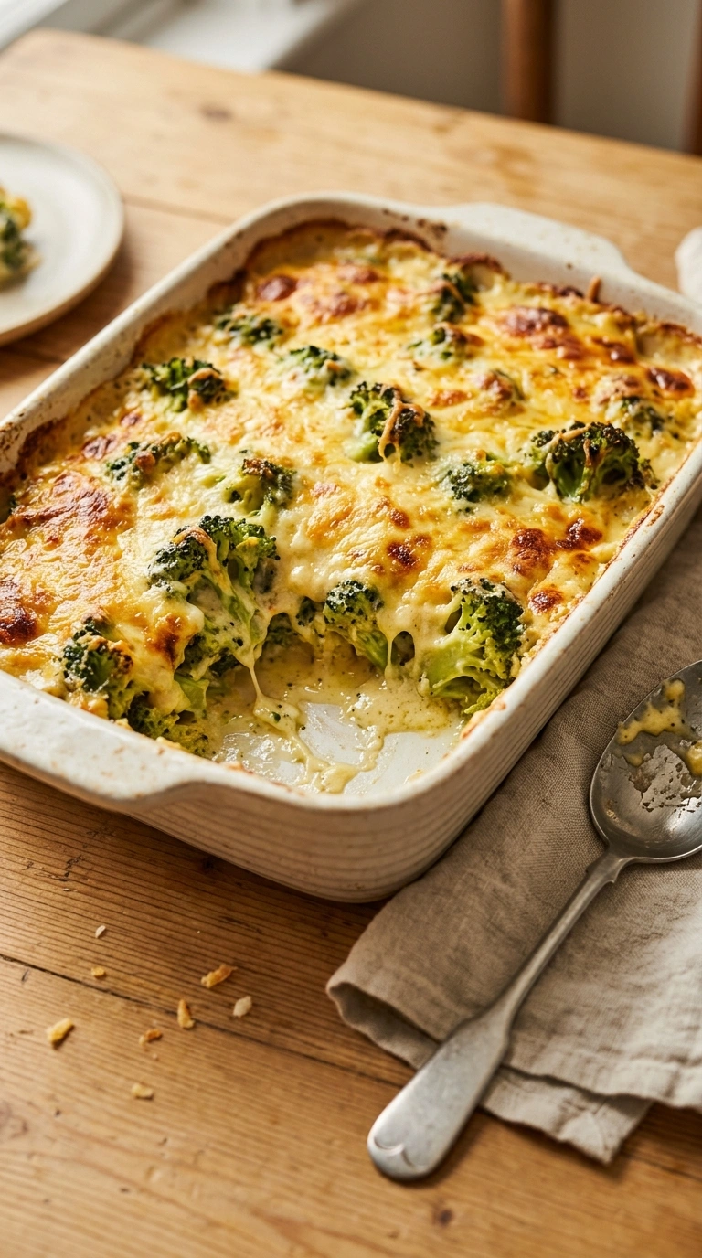Cheesy Broccoli Casserole With Buttery Cracker Topping
