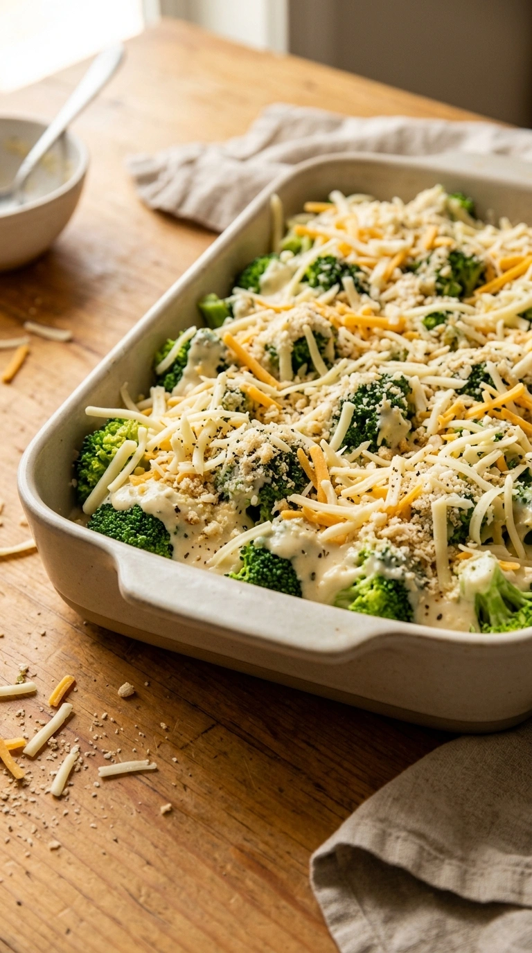 Cooking instructions for broccoli cheese casserole
