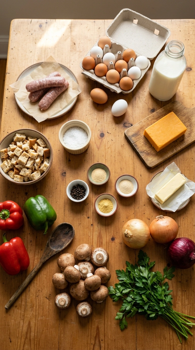 Ingredients for breakfast casserole