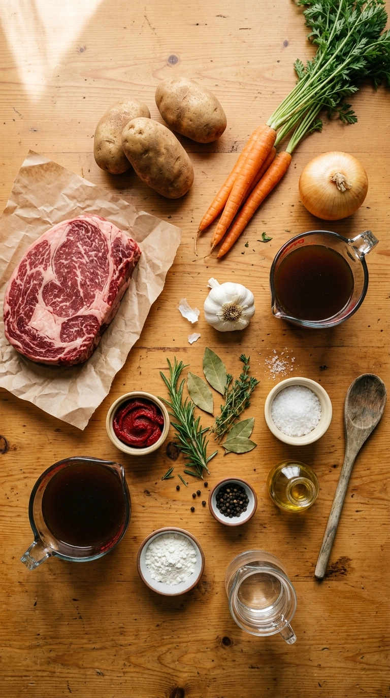 Ingredients for crockpot pot roast
