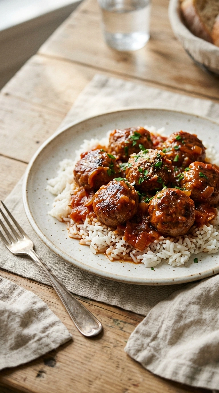 crockpot meatballs ready to serve