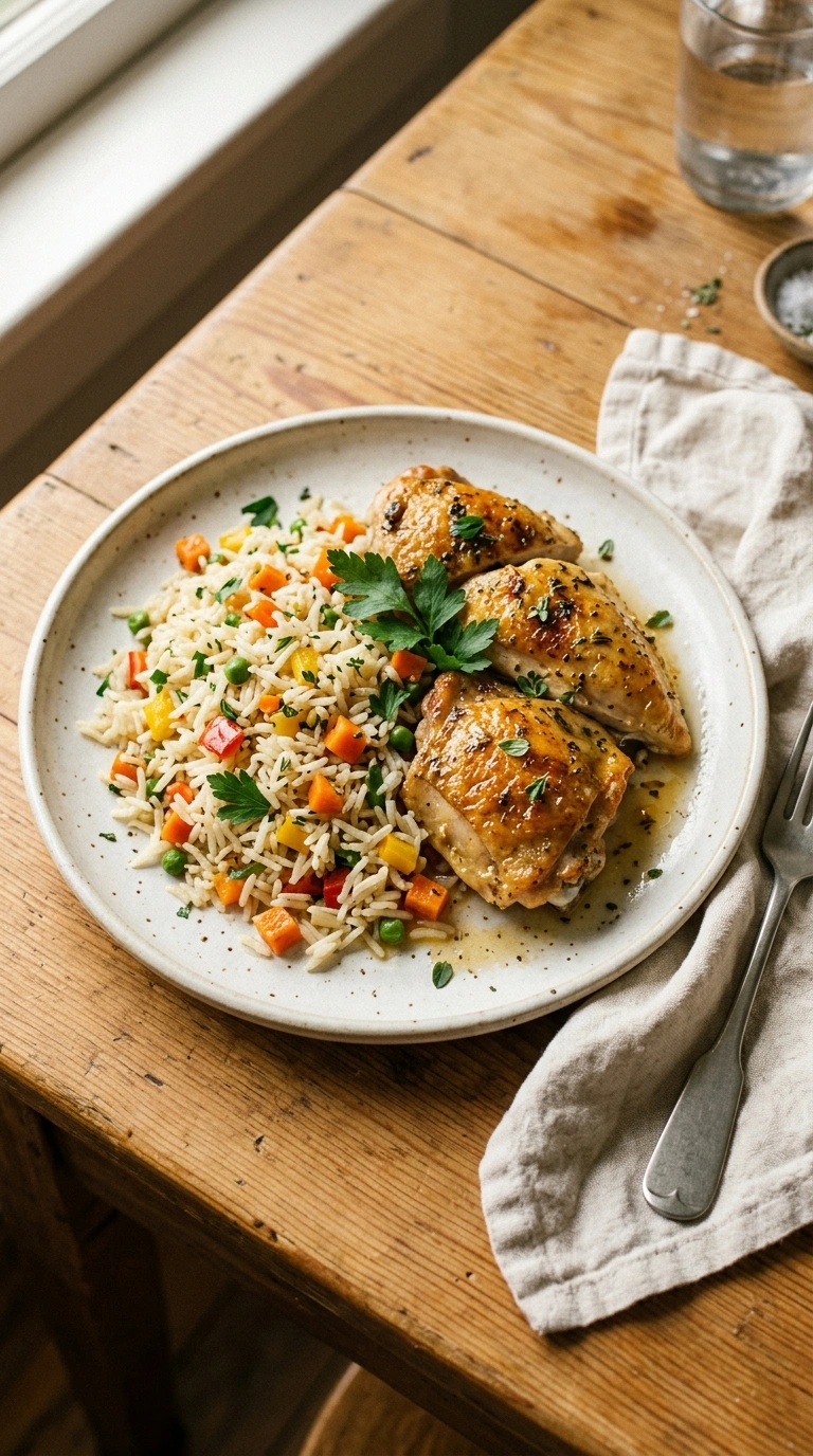 Instant Pot Chicken and Rice in 30 Minutes
