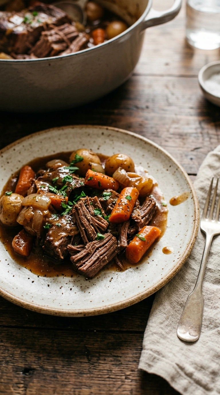 instant pot pot roast ready to serve