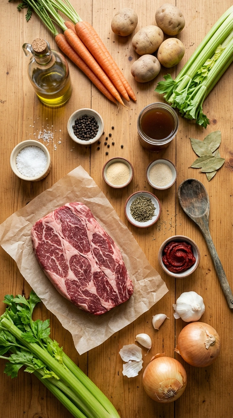 Ingredients for instant pot pot roast
