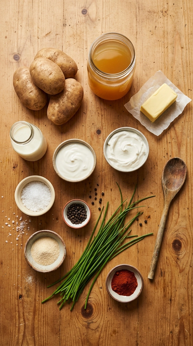 Ingredients for instant pot mashed potatoes