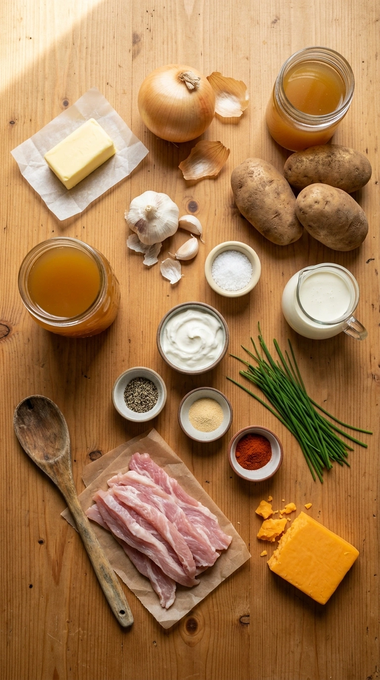Ingredients for instant pot potato soup