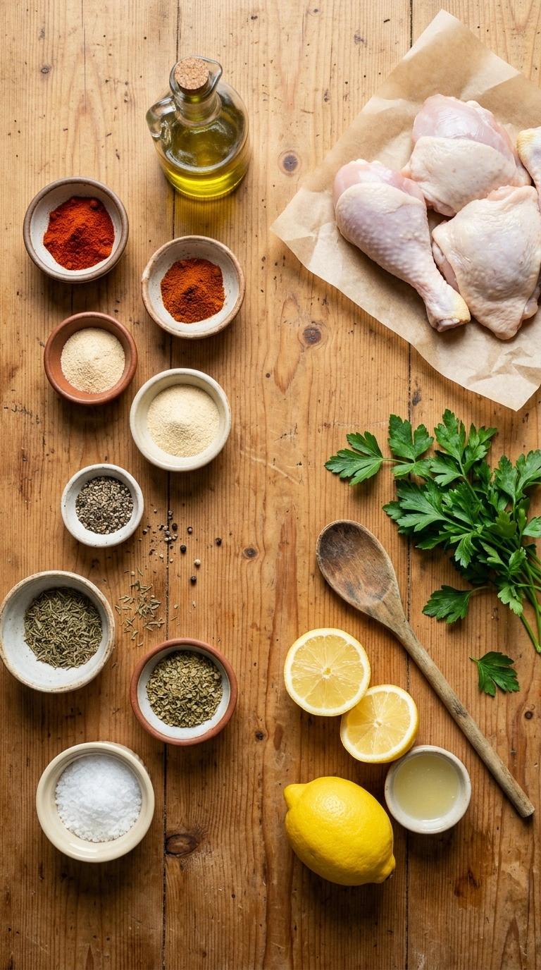 Ingredients for air fryer chicken thighs
