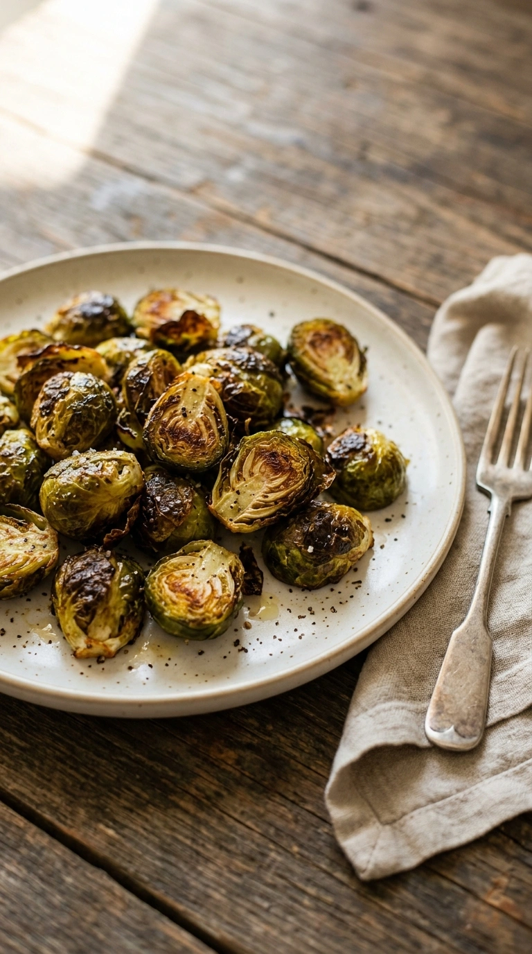 air fryer brussels sprouts ready to serve