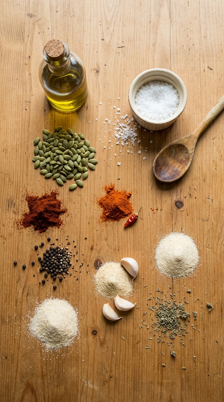Ingredients for air fryer pumpkin seeds