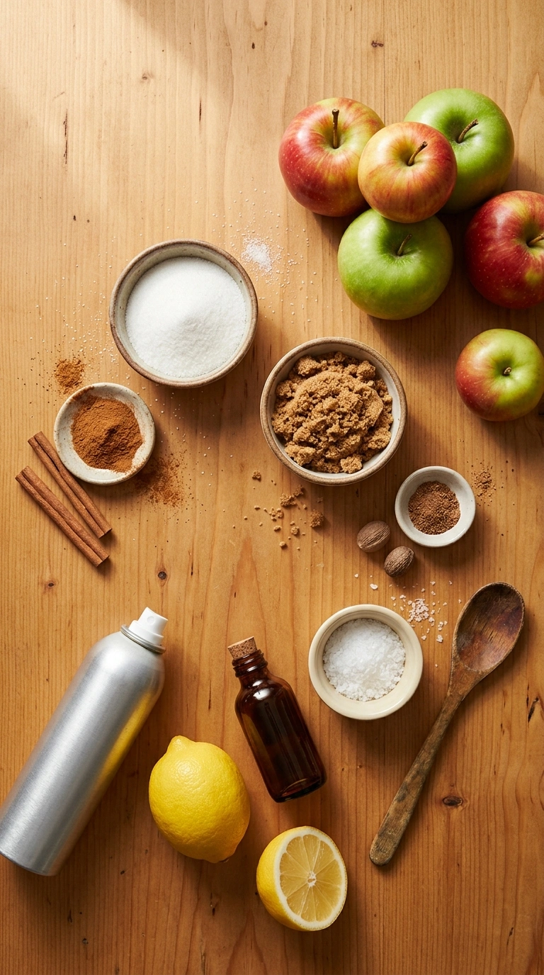 Ingredients for air fryer apple chips