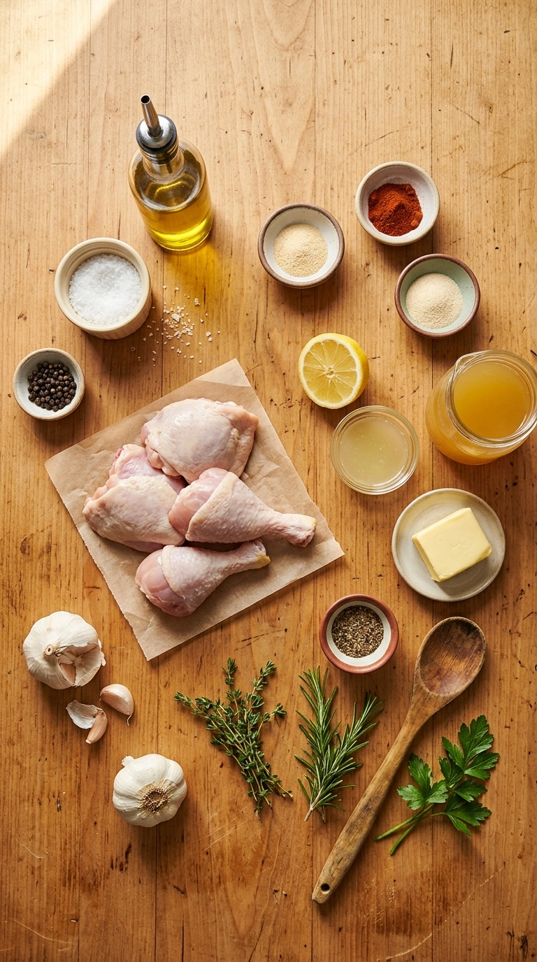 Ingredients for baked chicken breast