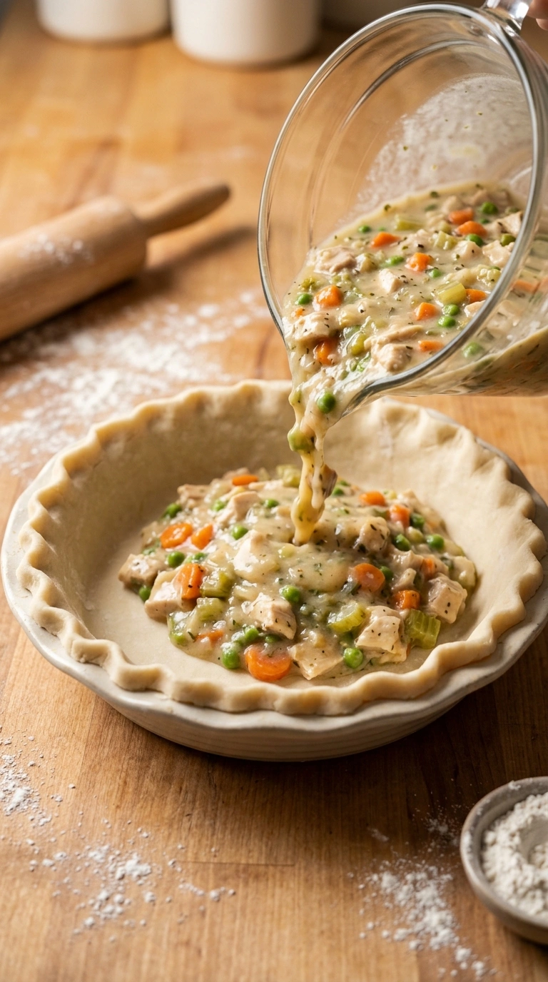 Cooking instructions for chicken pot pie