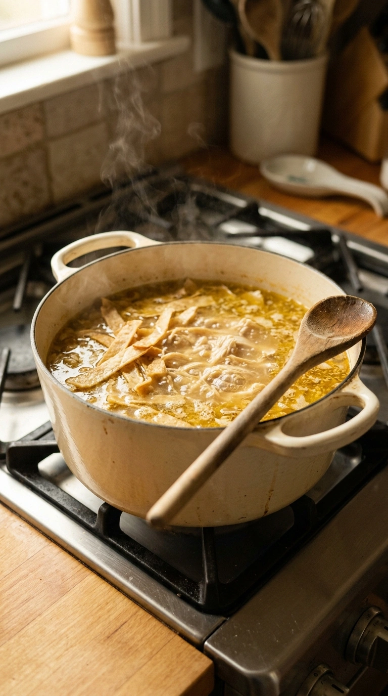 Cooking instructions for chicken tortilla soup