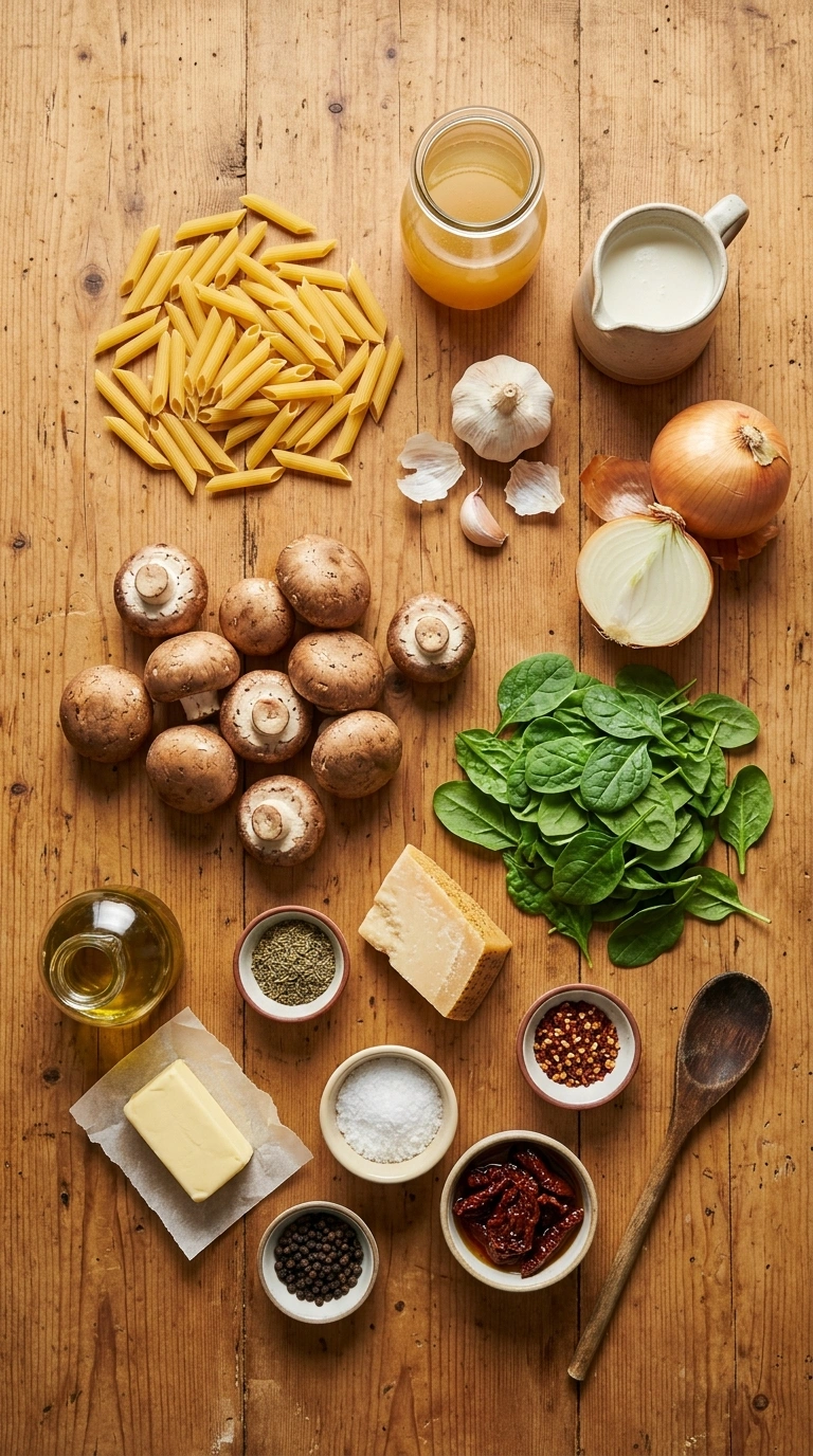 Ingredients for one pot pasta