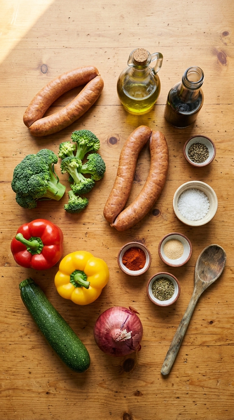 Ingredients for sheet pan dinner