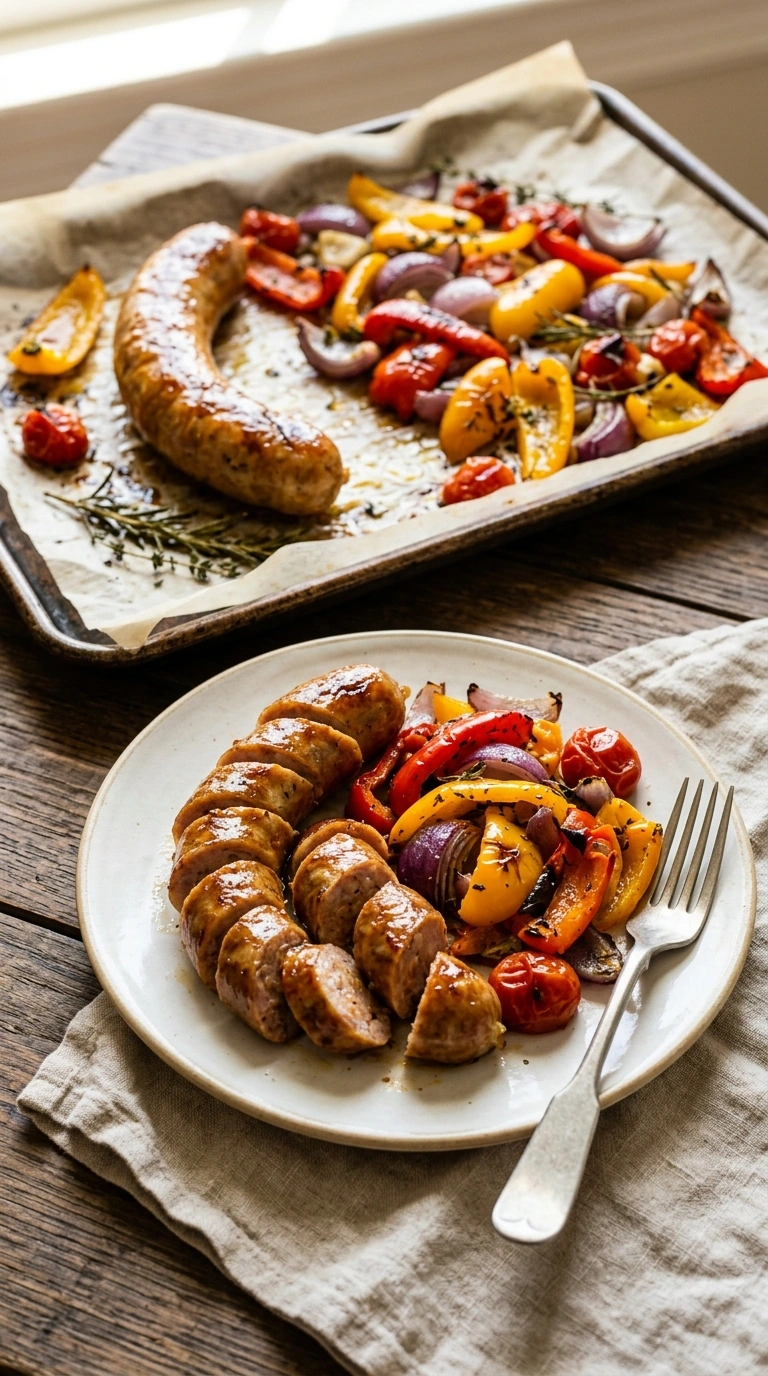 sheet pan dinner ready to serve