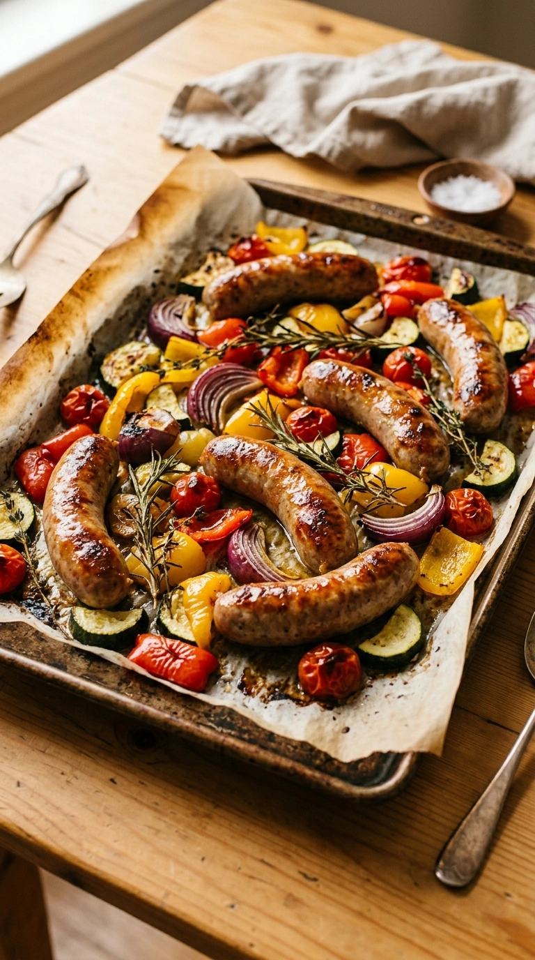 Easy Sheet Pan Sausage and Veggie Dinner
