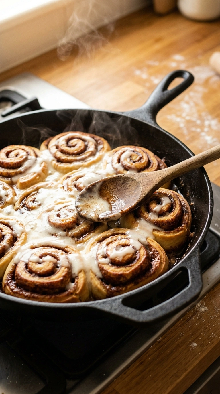 Cooking instructions for cinnamon rolls