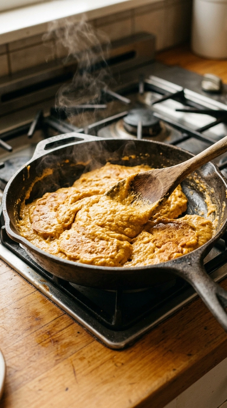 Cooking instructions for pumpkin pancakes