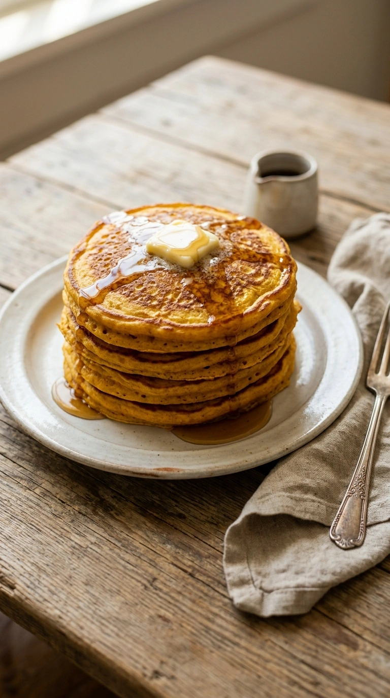 pumpkin pancakes ready to serve
